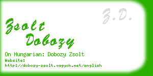 zsolt dobozy business card